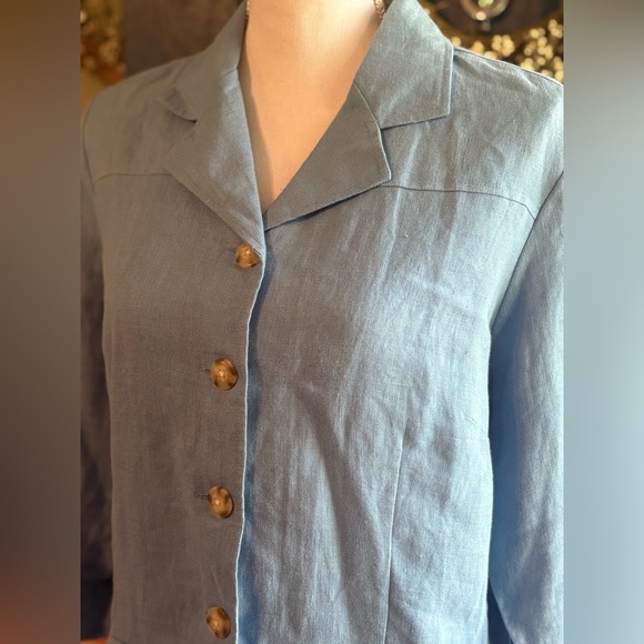 Paraphrase Denim Blue Button-Up Blazer size 14 - Picture 8 of 13